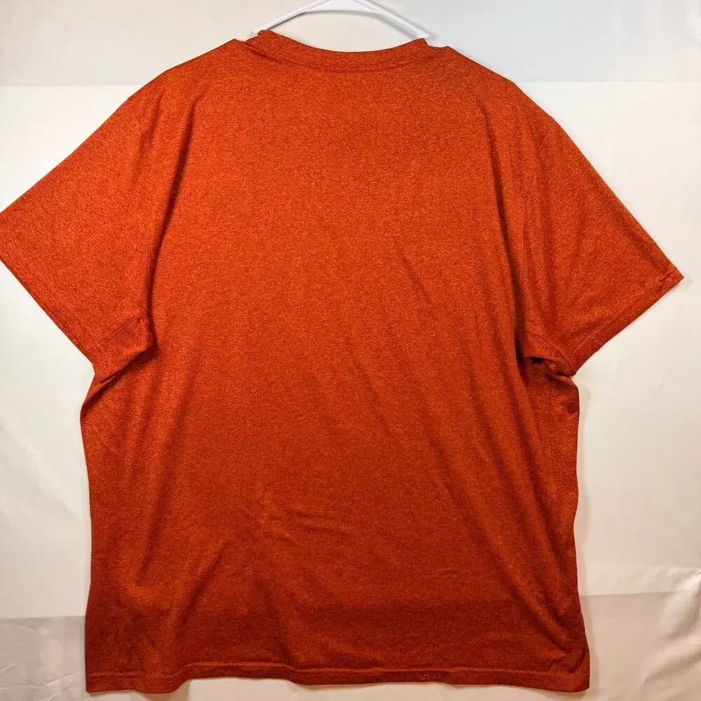 Nike Dri-FIT Heathered Orange Training Short Sleeve T Shirt Mens Size XXL